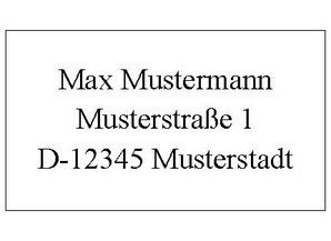 Adressaufkleber - 5,25 x 2,97 cm